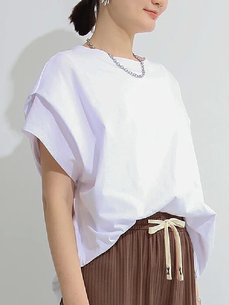 【760】8色展開 ボーダー柄 半袖 Tシャツ レディース ゆったり クルーネック 通勤 カジュアル 夏新作