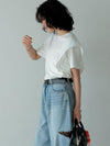 【685】ラッフルショルダーＴシャツ UVカット＆接触冷感カットソー レディース 無地 ゆったり シンプル 着回し トップス 体型カバー カジュアル 夏コーデ