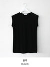 【673】5色展開 綿 ノースリーブ Tシャツ レディース クルーネック 正肩デザイン ショート丈 スリム 夏 トップス インナー カジュアル