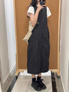 【638】「72H限定！半額以下！」夏の山系スタイル S~4XL サロペットワンピース きれいめ キャミワンピース ロング ゆったり 春 夏 太め女性にも安心