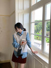【19】Vネック ケーブル編み ニット ベスト レディース 春 ベーシック 柔軟加工