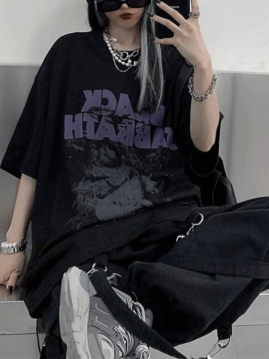 【366】Tシャツ レディース 半袖 原宿系 ストリート HIPHOP風 オーバーサイズ BFスタイル 韓国ファッション インスタ映え 高見え 夏コーデ