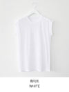 【673】5色展開 綿 ノースリーブ Tシャツ レディース クルーネック 正肩デザイン ショート丈 スリム 夏 トップス インナー カジュアル