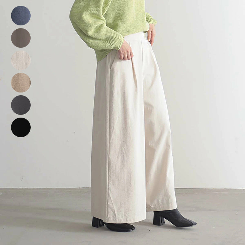 【727】6色展開 ワイドパンツ レディース ストレートパンツ ロング丈 無地 ゆったり 美脚効果 体型カバー カジュアル 春夏新作