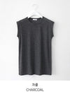 【673】5色展開 綿 ノースリーブ Tシャツ レディース クルーネック 正肩デザイン ショート丈 スリム 夏 トップス インナー カジュアル