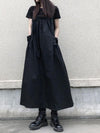 【369】[ゆるっと体型カバー！] セットアップ レディース キャミワンピース＋Tシャツ 2点セット ミモレ丈 ゆったり 着痩せ効果 ヘップバーン風 クラシカル 可愛い 夏コーデ