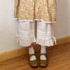 【516】[重ね着にぴったり] 綿100% レースペチパンツ レディース 森ガール系 八分丈 ゆったり ゴムウエスト 蝶結び付き インナー 春夏新作