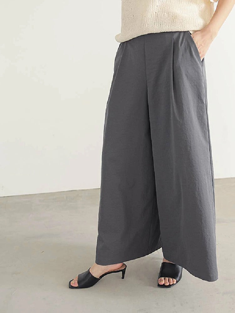 【727】6色展開 ワイドパンツ レディース ストレートパンツ ロング丈 無地 ゆったり 美脚効果 体型カバー カジュアル 春夏新作